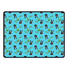 School Girl Pattern Blue Double Sided Fleece Blanket (small) 