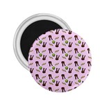 School Girl Pattern Pink 2.25  Magnets Front