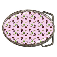 School Girl Pattern Pink Belt Buckles