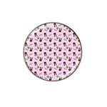 School Girl Pattern Pink Hat Clip Ball Marker (4 pack) Front