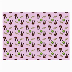 School Girl Pattern Pink Large Glasses Cloth