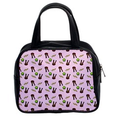 School Girl Pattern Pink Classic Handbag (Two Sides)