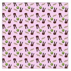 School Girl Pattern Pink Large Satin Scarf (Square)