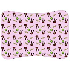 School Girl Pattern Pink Velour Seat Head Rest Cushion