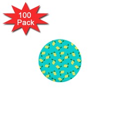 Lemons Blue 1  Mini Buttons (100 Pack)  by snowwhitegirl