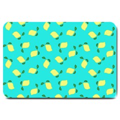 Lemons Blue Large Doormat  by snowwhitegirl