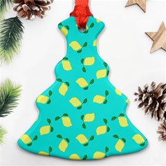 Lemons Blue Christmas Tree Ornament (Two Sides)