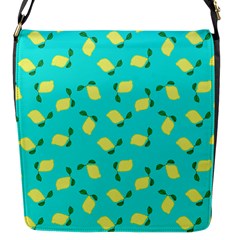 Lemons Blue Flap Closure Messenger Bag (s) by snowwhitegirl