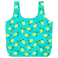 Lemons Blue Full Print Recycle Bag (xl) by snowwhitegirl