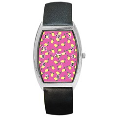 Lemons Pink Barrel Style Metal Watch