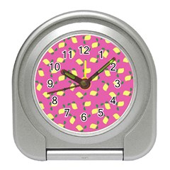 Lemons Pink Travel Alarm Clock