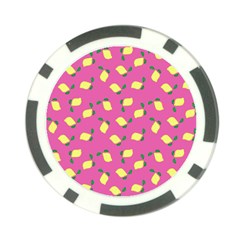 Lemons Pink Poker Chip Card Guard (10 Pack) by snowwhitegirl