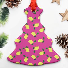 Lemons Pink Christmas Tree Ornament (two Sides) by snowwhitegirl