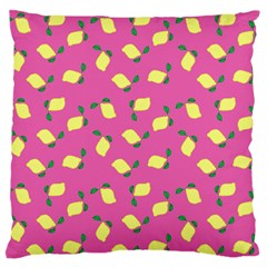 Lemons Pink Standard Flano Cushion Case (one Side)