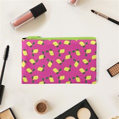 Lemons Pink Cosmetic Bag (xs) by snowwhitegirl