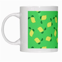 Lemons Green White Mugs