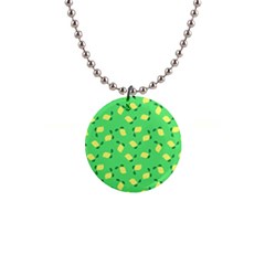 Lemons Green Button Necklaces