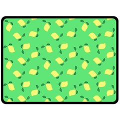 Lemons Green Fleece Blanket (large)  by snowwhitegirl