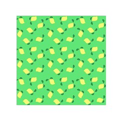 Lemons Green Small Satin Scarf (square) by snowwhitegirl