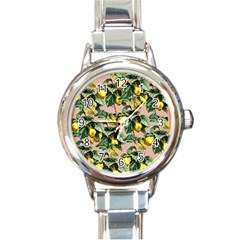 Fruit Branches Round Italian Charm Watch by snowwhitegirl