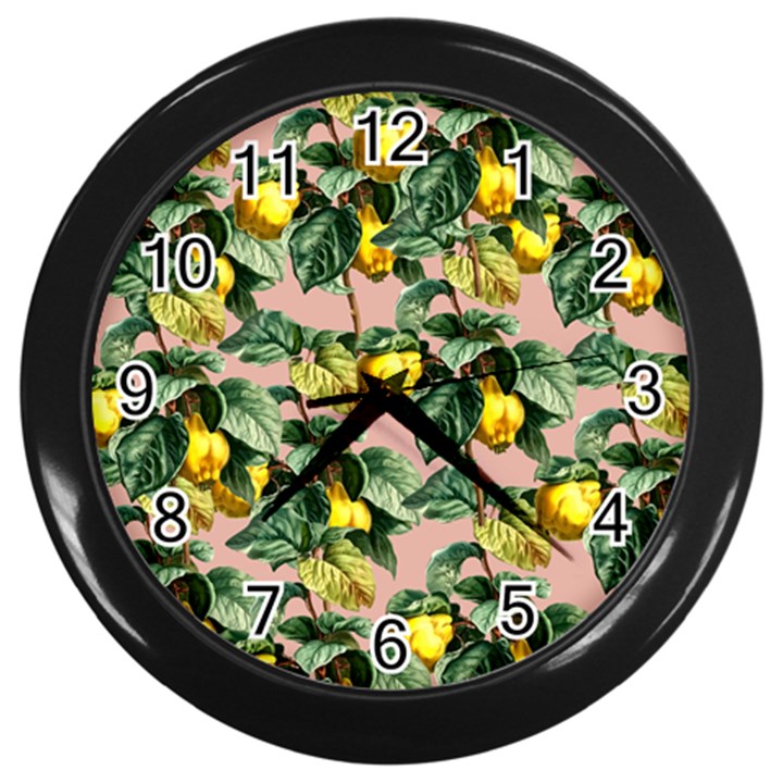 Fruit Branches Wall Clock (Black)