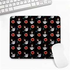 Girl With Dress Black Large Mousepads by snowwhitegirl