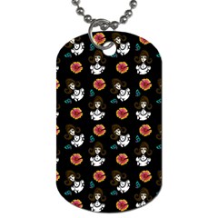 Girl With Dress Black Dog Tag (two Sides) by snowwhitegirl