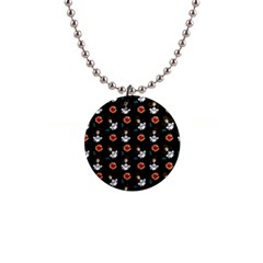 Girl With Dress Black Button Necklaces by snowwhitegirl