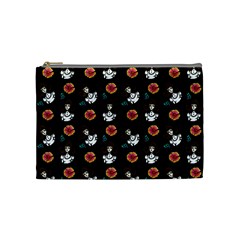 Girl With Dress Black Cosmetic Bag (medium) by snowwhitegirl