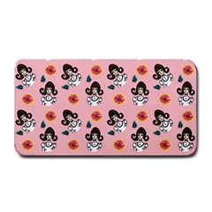 Girl With Dress  Pink Medium Bar Mats by snowwhitegirl