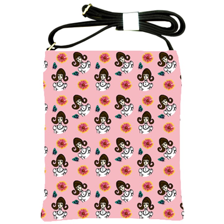 Girl With Dress  Pink Shoulder Sling Bag