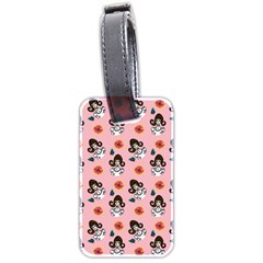 Girl With Dress  Pink Luggage Tags (two Sides) by snowwhitegirl