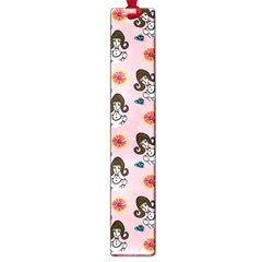 Girl With Dress  Pink Large Book Marks by snowwhitegirl