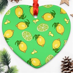 Lemons And Limes Ornament (heart)