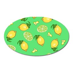 Lemons And Limes Oval Magnet by snowwhitegirl