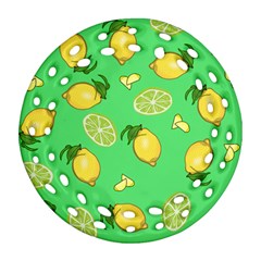 Lemons And Limes Ornament (round Filigree)