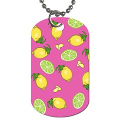 Lemons And Limes Pink Dog Tag (One Side)