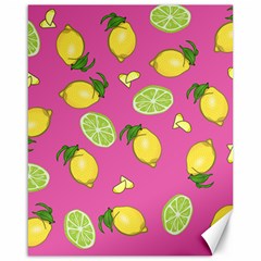 Lemons And Limes Pink Canvas 16  x 20  