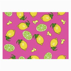 Lemons And Limes Pink Large Glasses Cloth (2-Side)