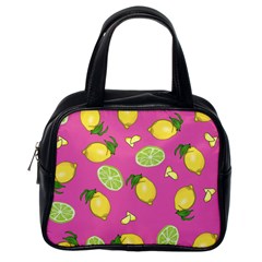 Lemons And Limes Pink Classic Handbag (One Side)