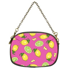 Lemons And Limes Pink Chain Purse (Two Sides)