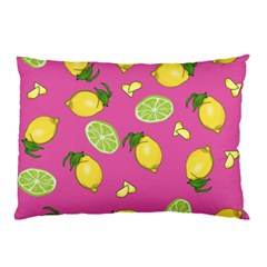 Lemons And Limes Pink Pillow Case