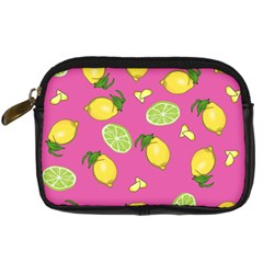 Lemons And Limes Pink Digital Camera Leather Case