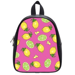 Lemons And Limes Pink School Bag (Small)