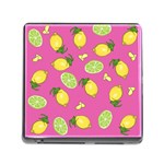 Lemons And Limes Pink Memory Card Reader (Square 5 Slot) Front