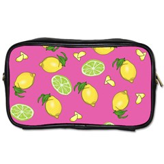 Lemons And Limes Pink Toiletries Bag (Two Sides)