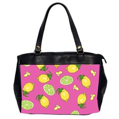 Lemons And Limes Pink Oversize Office Handbag (2 Sides)