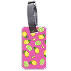 Lemons And Limes Pink Luggage Tags (One Side) 