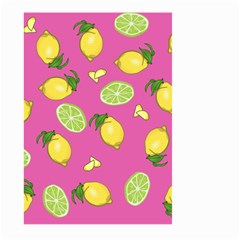 Lemons And Limes Pink Large Garden Flag (two Sides)