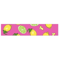 Lemons And Limes Pink Small Flano Scarf